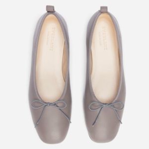 NIB EVERLANE Day Glove Ballet Flats 8.5 Italian Leather Minimal Grey Gray 8H
